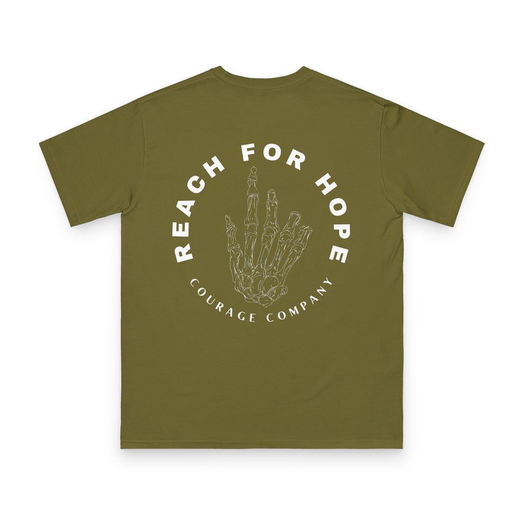 reach for hope, organic cotton