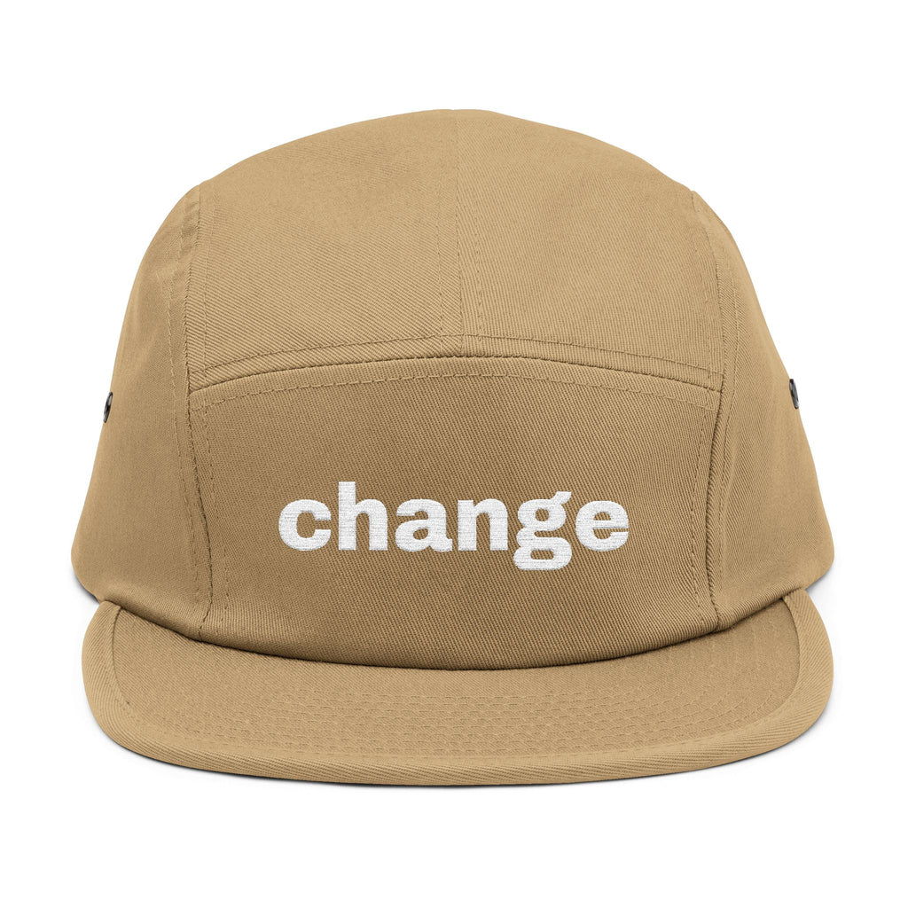 the change embroidered 5-panel cap