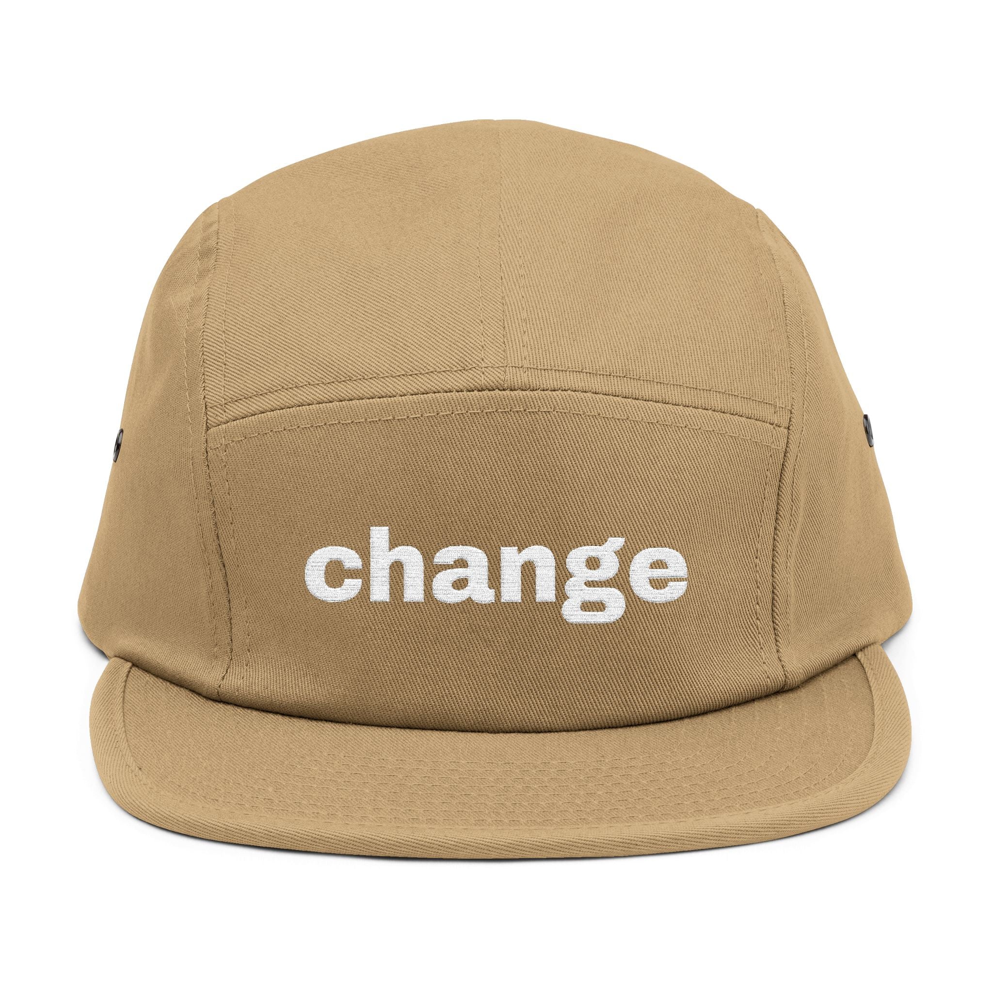 the change embroidered 5-panel cap
