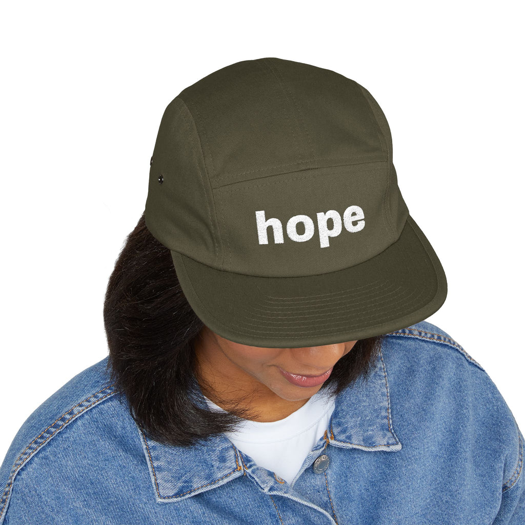 the hope embroidered 5-panel cap