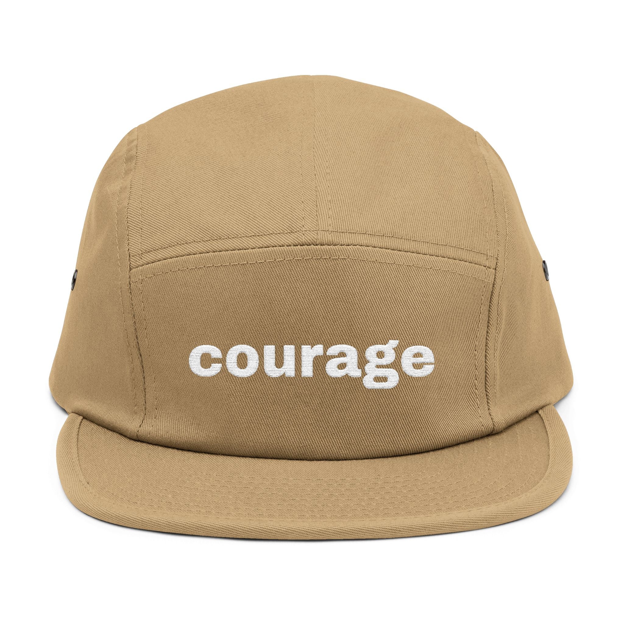 the courage embroidered 5-panel cap