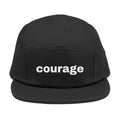 the courage embroidered 5-panel cap