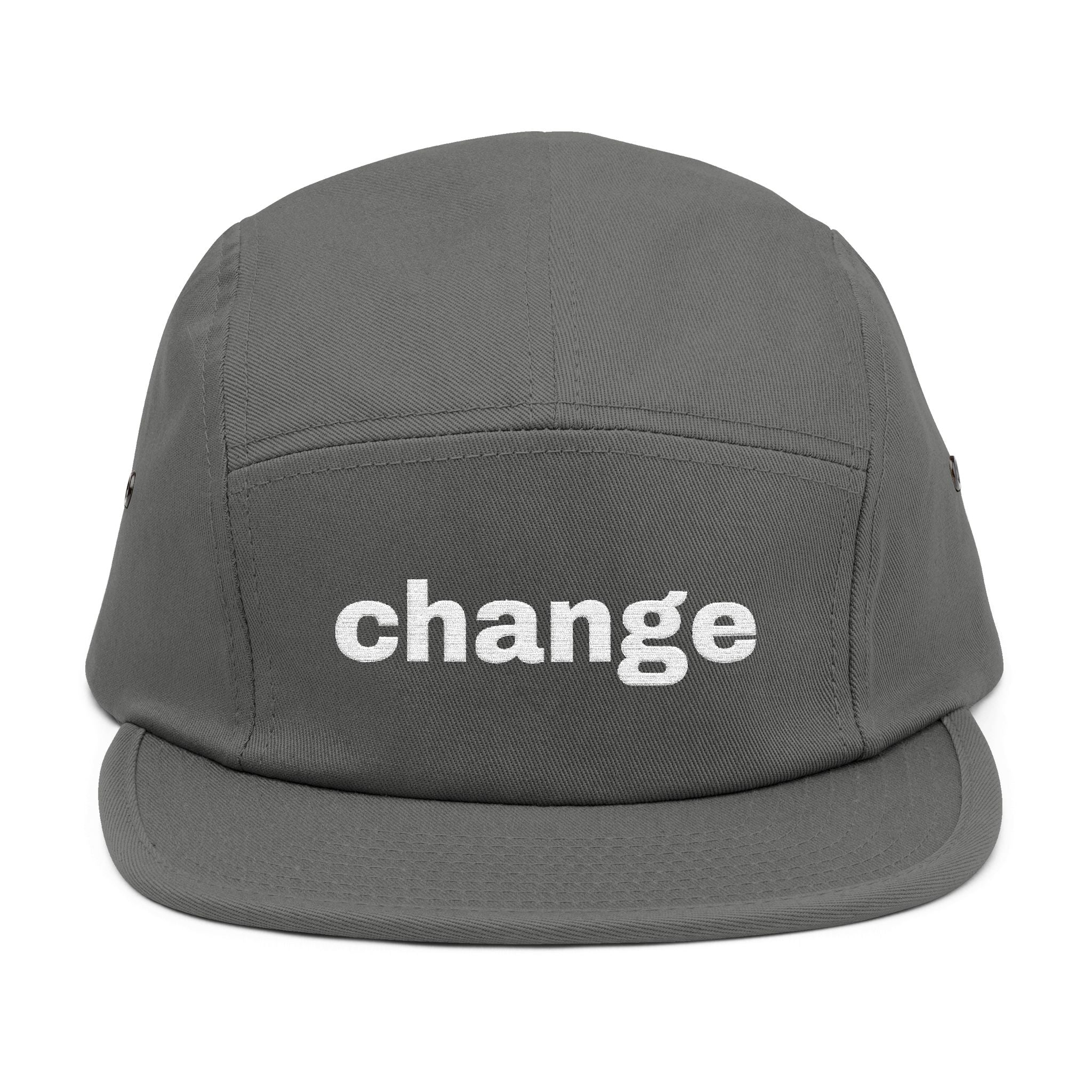the change embroidered 5-panel cap