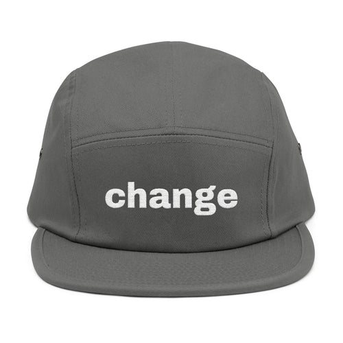 the change embroidered 5-panel cap