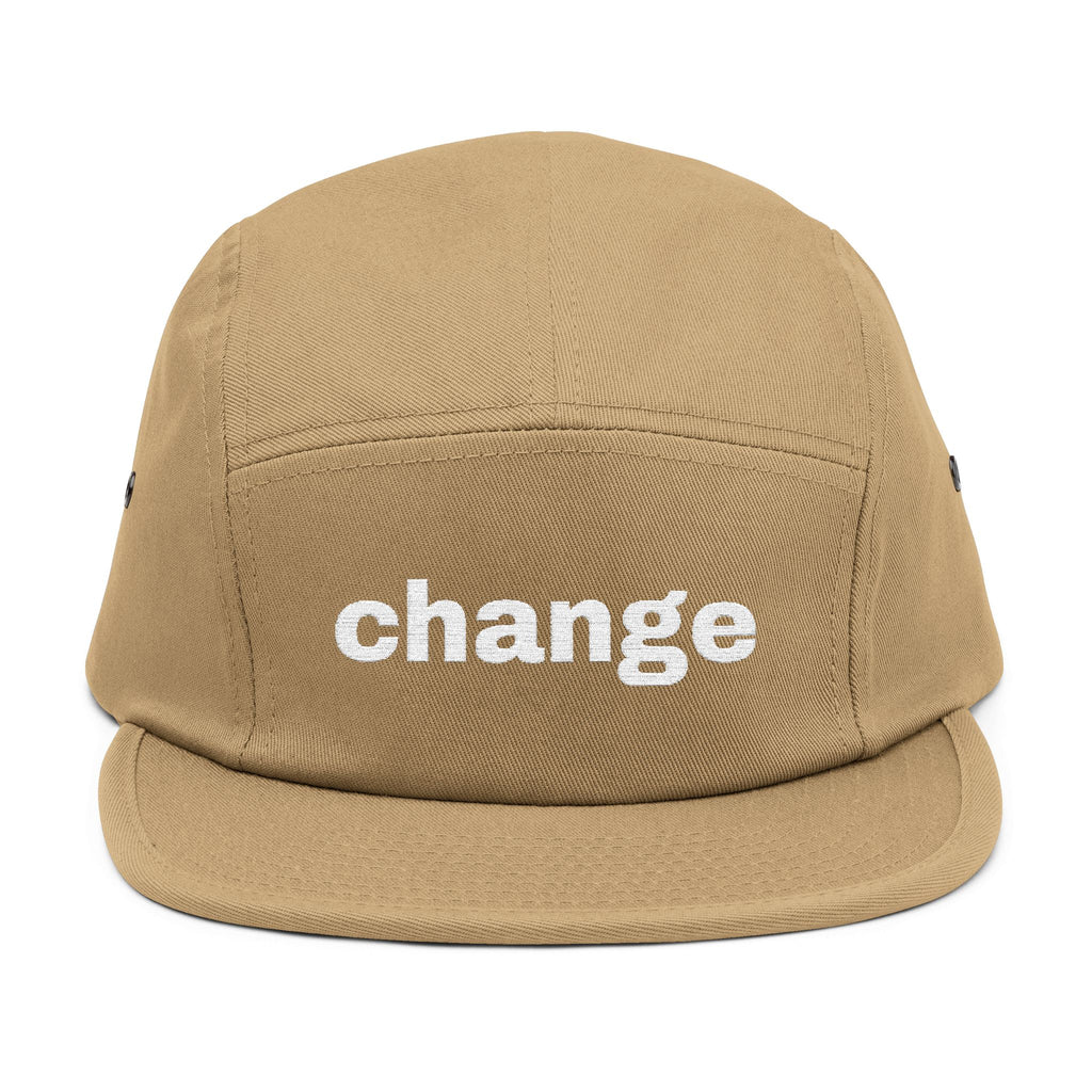 the change embroidered 5-panel cap